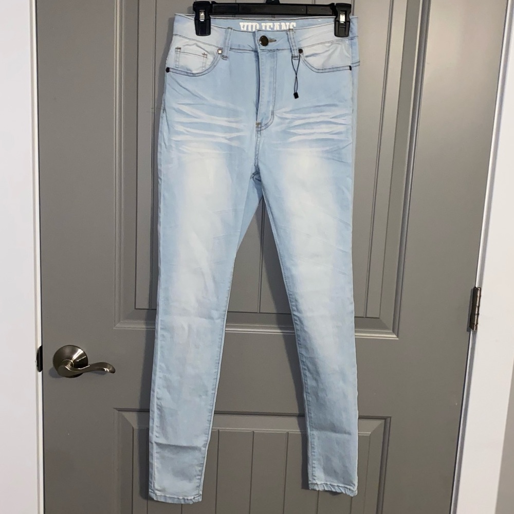 Light blue skinny jeans